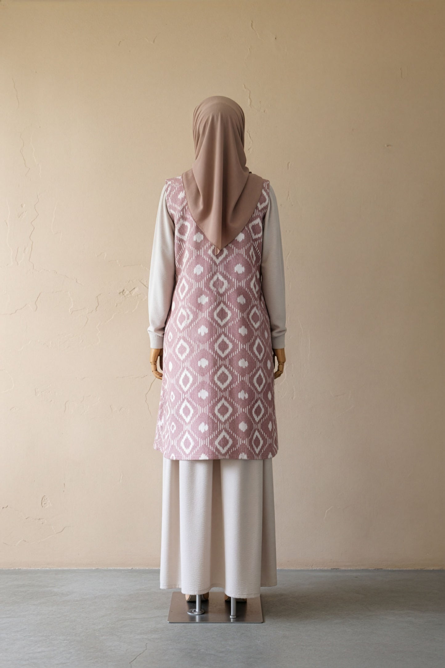 Nafira Light Brown Tenun Vest