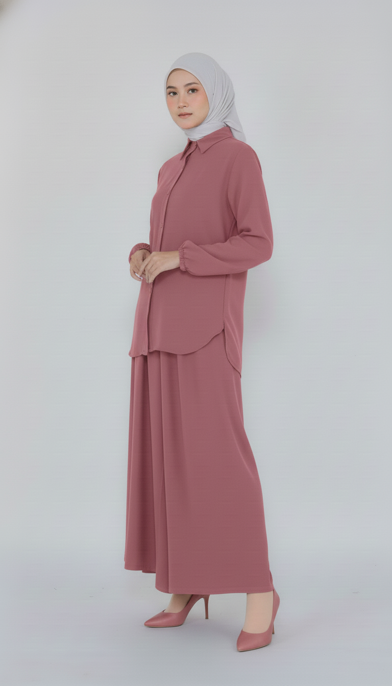 Nora Hannah Pink Basic Shirt & Culotte