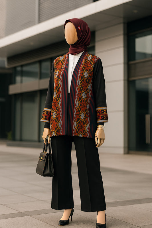 Freya Red Gold Tenun Outer