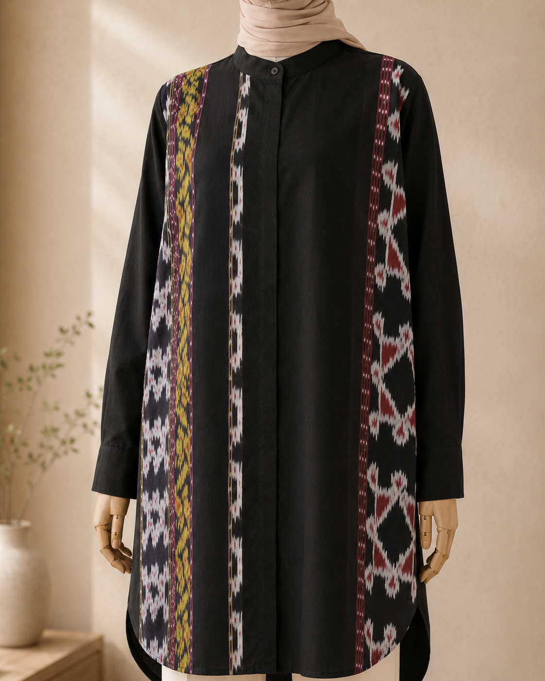 Viera Black II Oversize Tenun Tunic