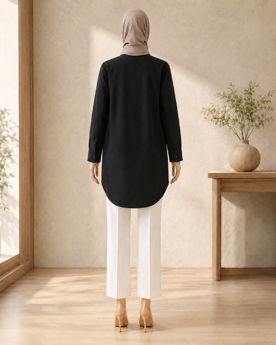 Viera Black Red Tenun Tunic