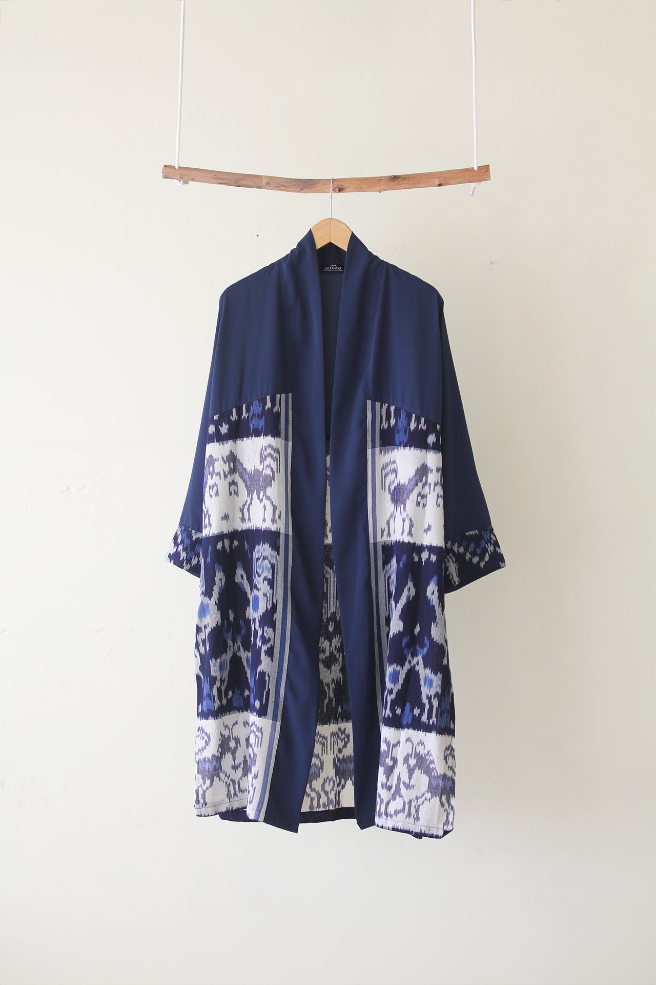 Belgin Zoa Navy Tenun Long Cardigan