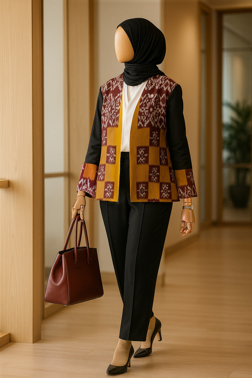 Freya Mustard Tenun Outer