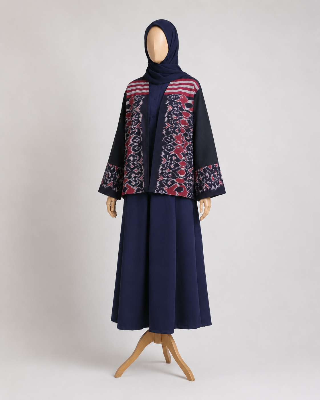 Freya Black Red Tenun Outer