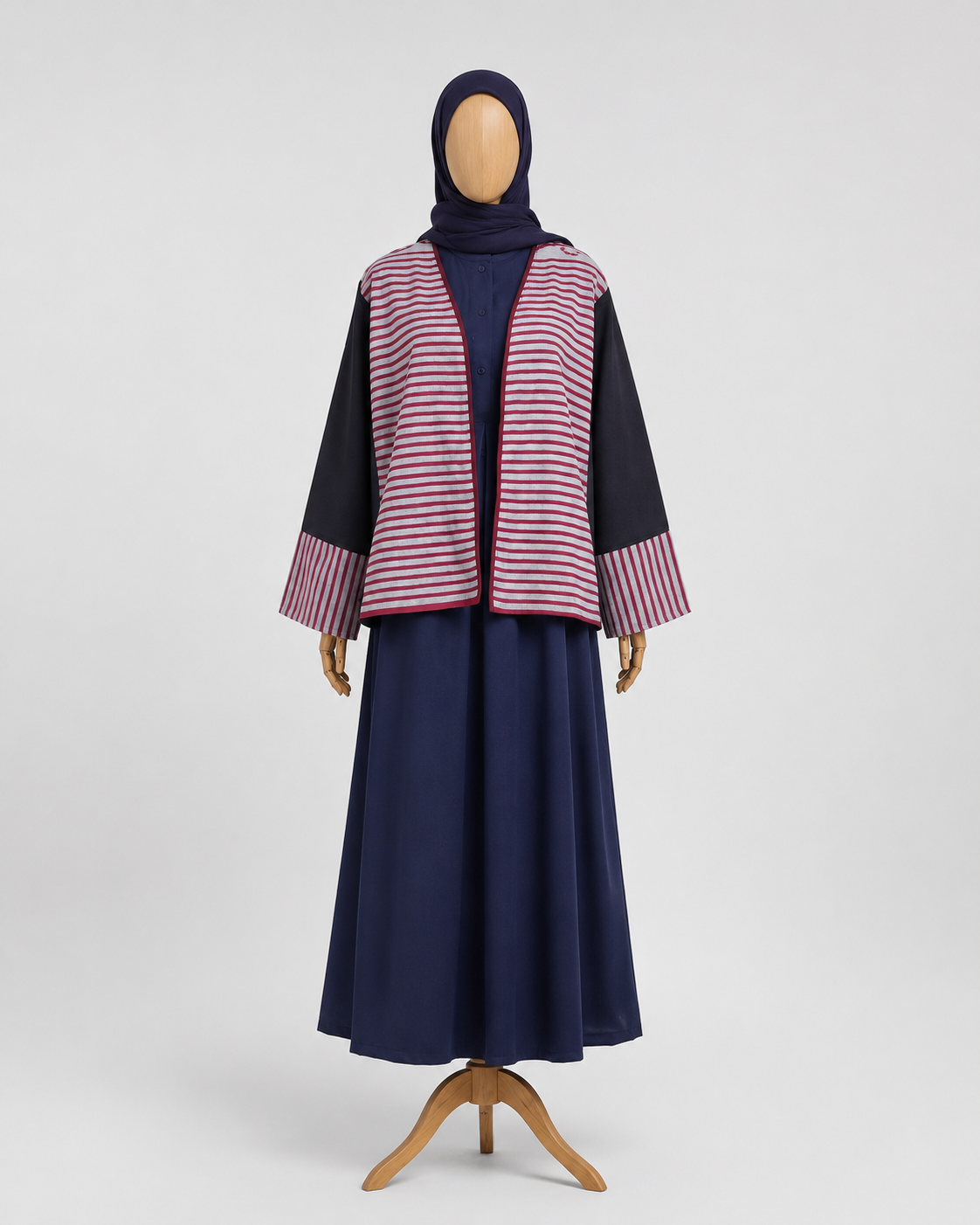 Freya Grey Red Tenun Outer