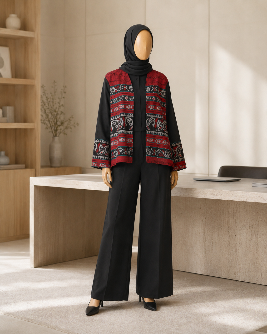 Freya Red Green Tenun Outer
