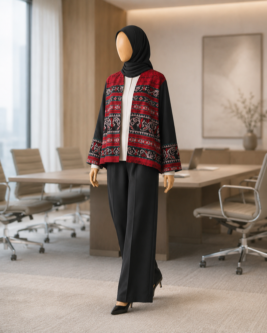 Freya Red Green Tenun Outer