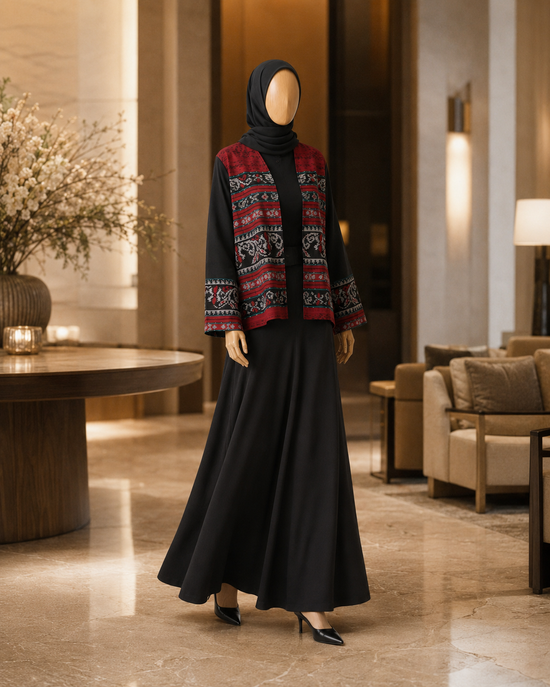 Freya Red Green Tenun Outer