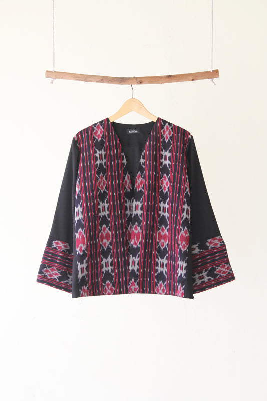Freya Black Red Tenun Outer