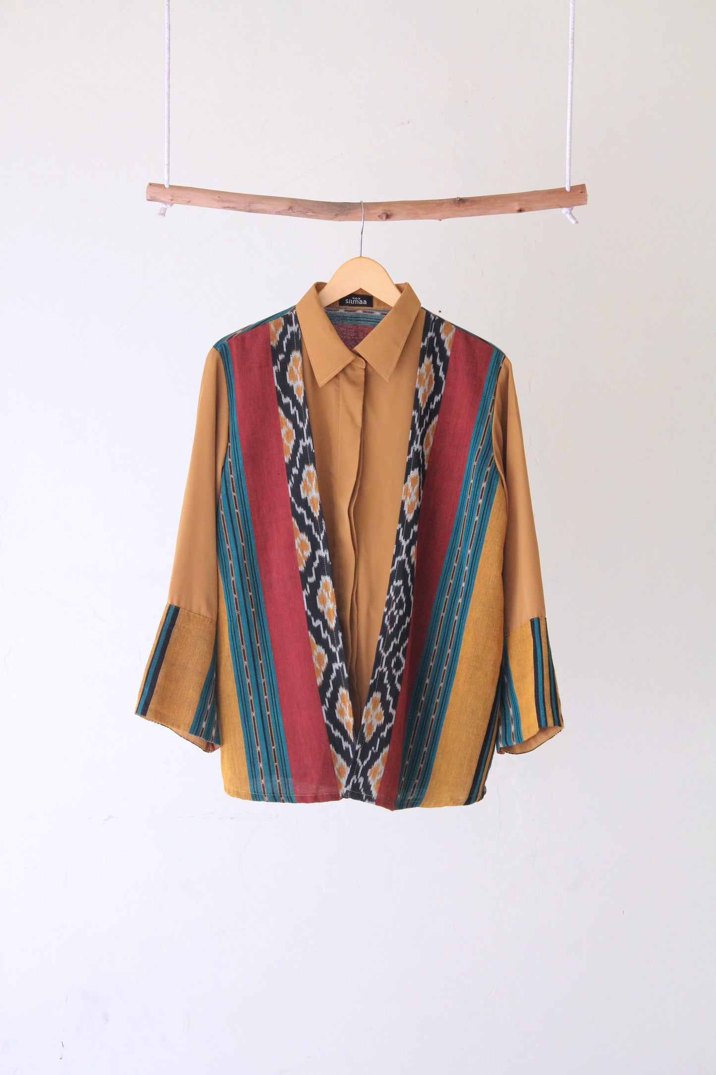 Gunseli Mustard Red Tenun Shirt