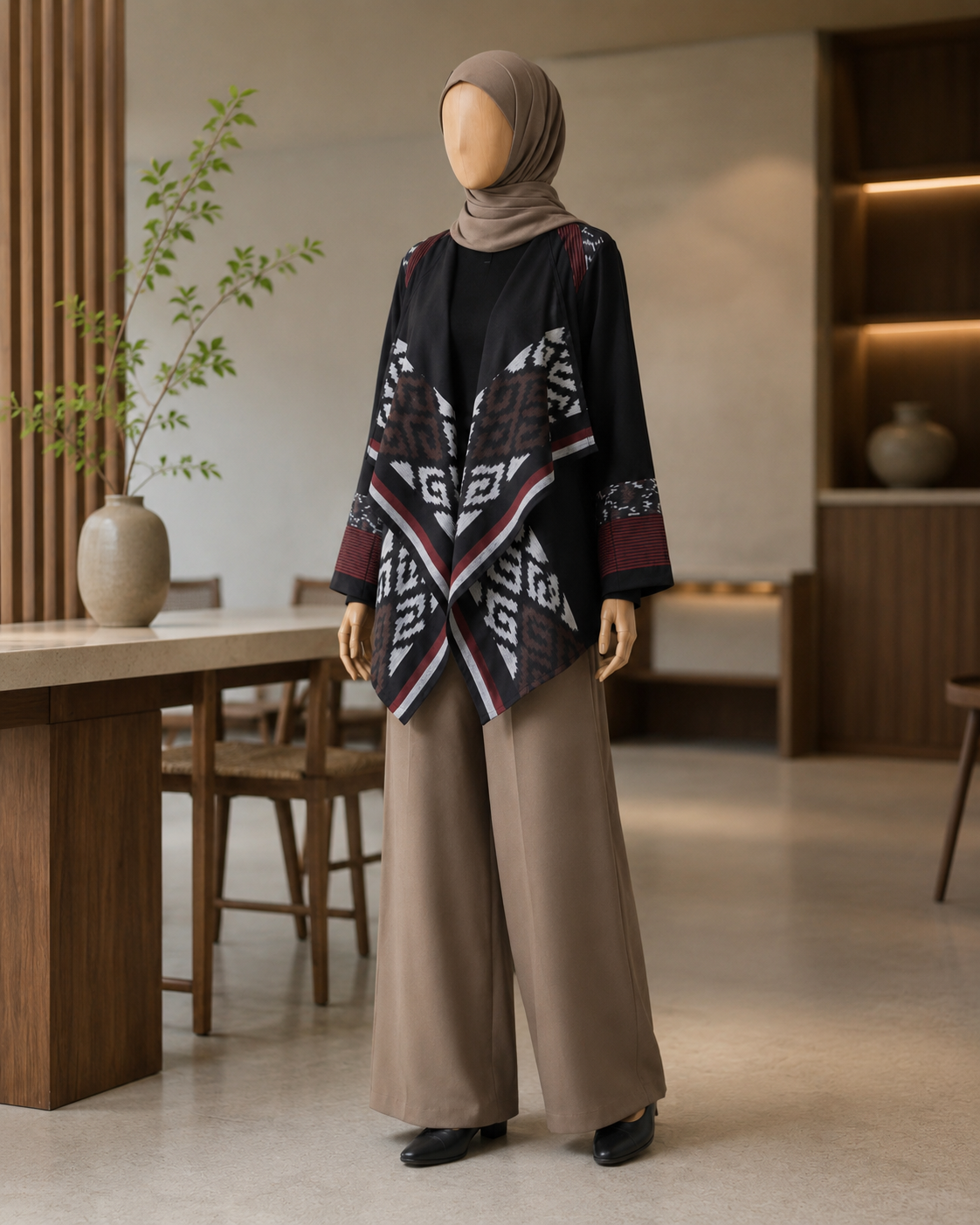 Hazira Black Tenun Outer