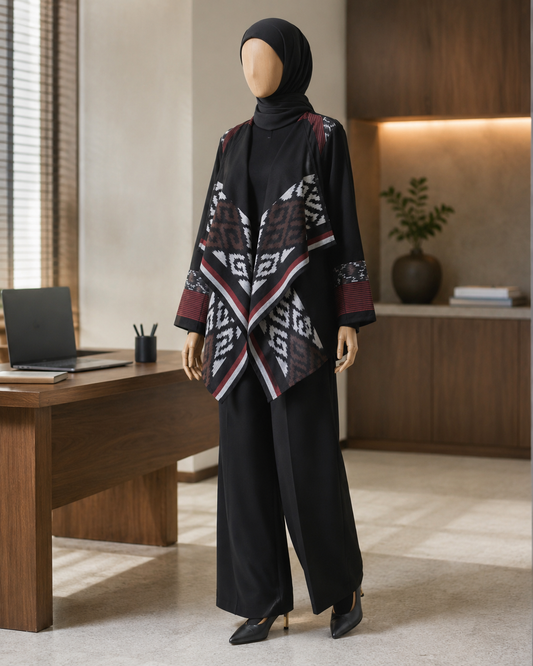 Hazira Black Tenun Outer
