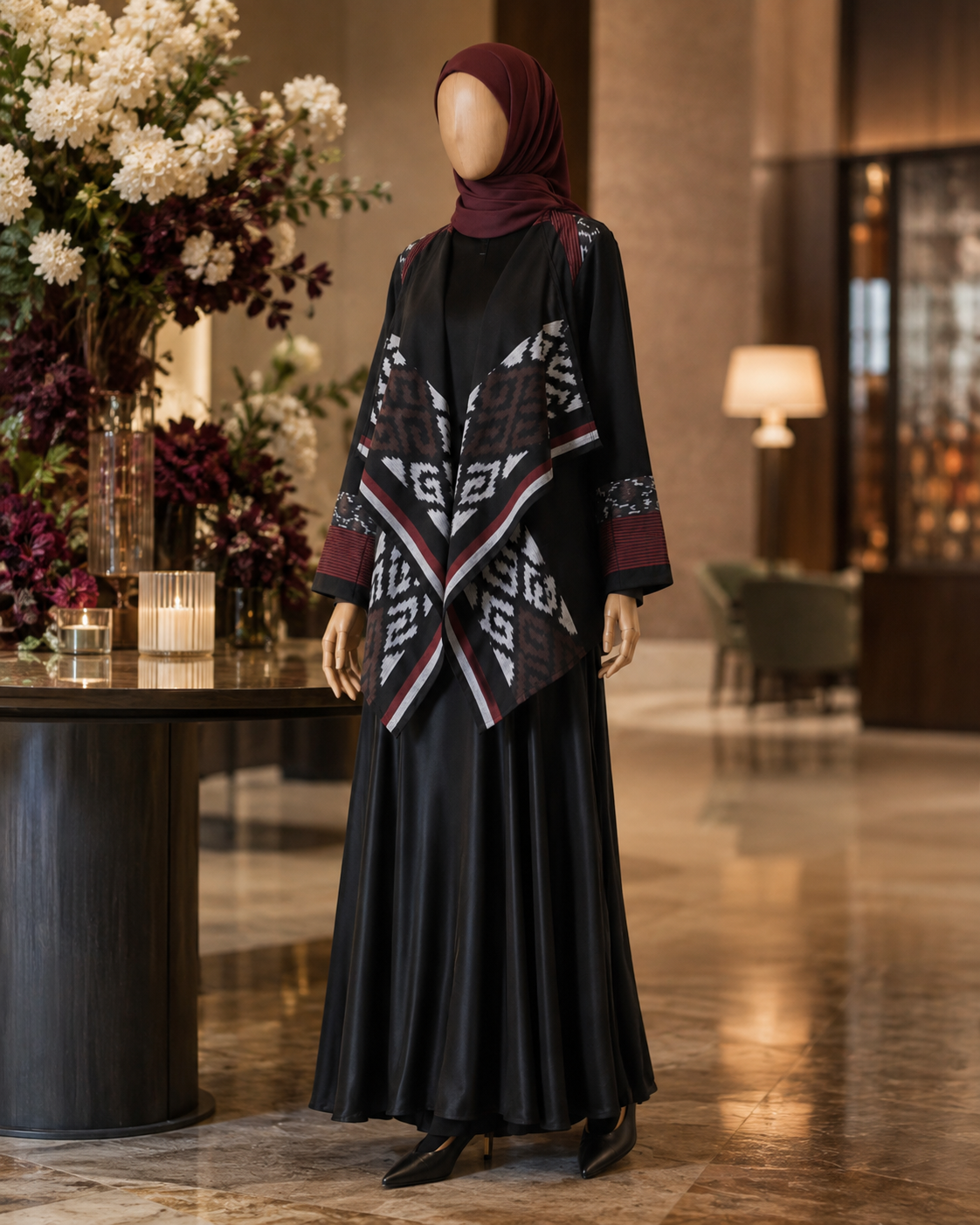 Hazira Black Tenun Outer