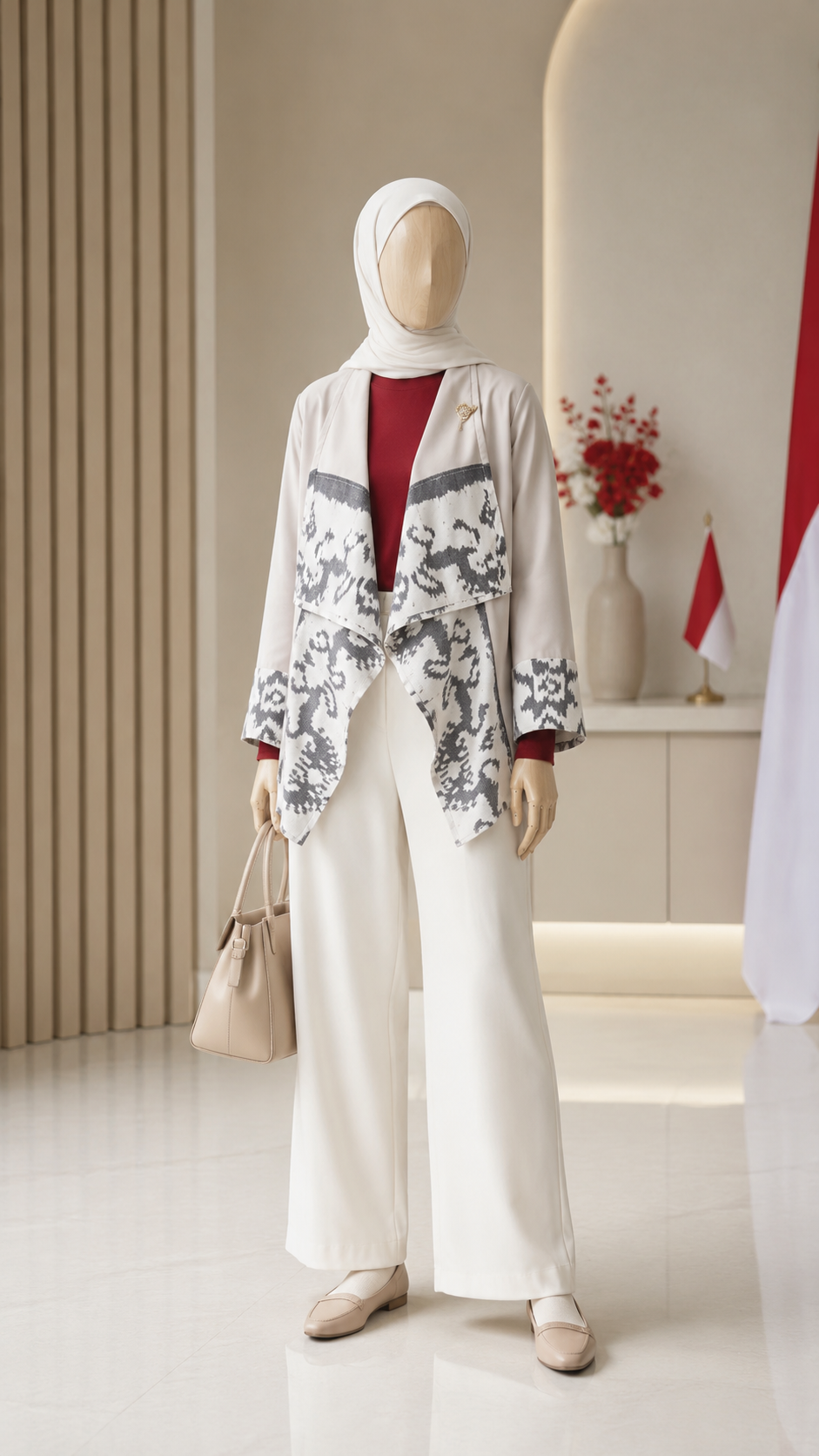 Heza Beige Tenun Outer