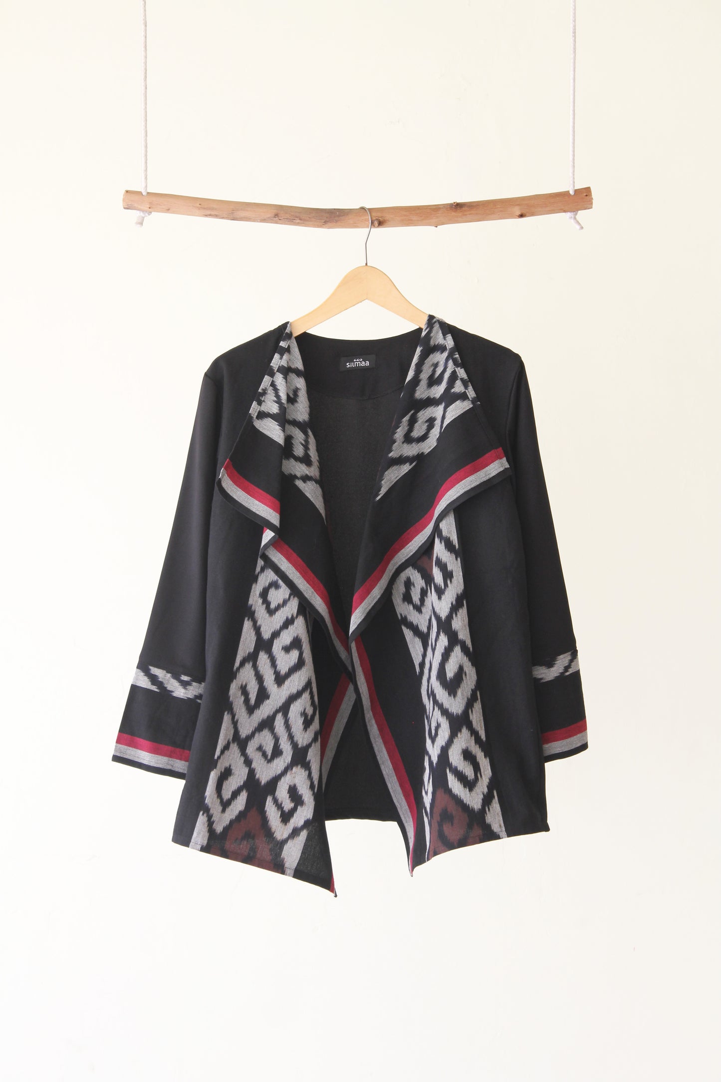 Hezi Black Grey Tenun Outer