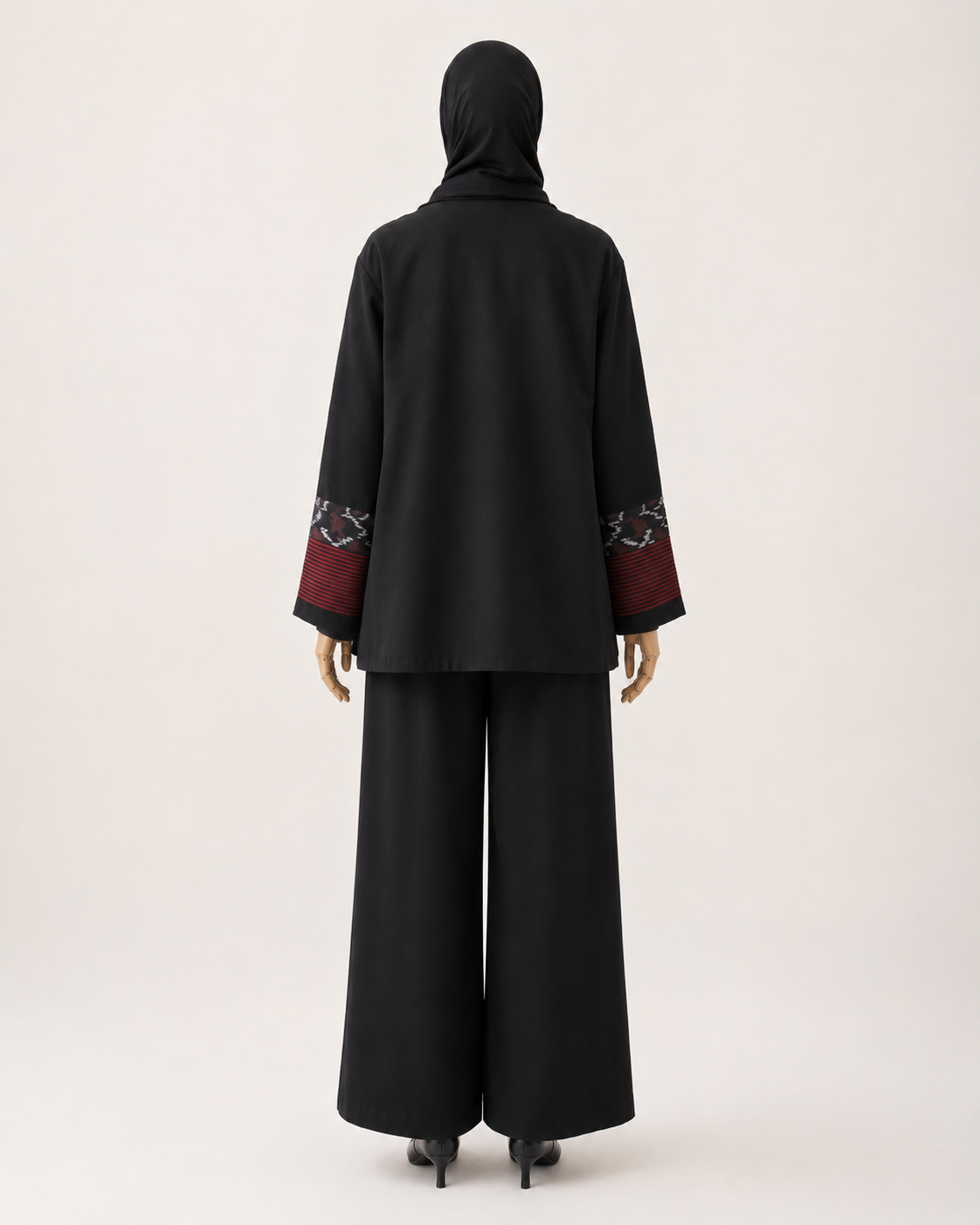 Hezi Black Grey Tenun Outer