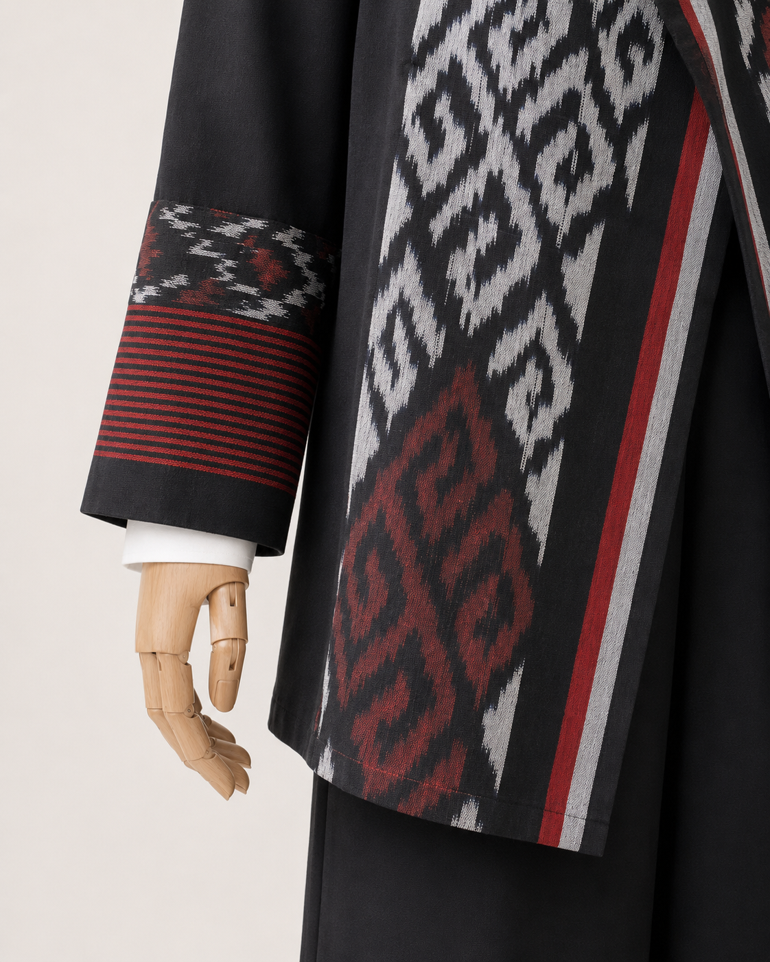 Hezi Black Grey Tenun Outer