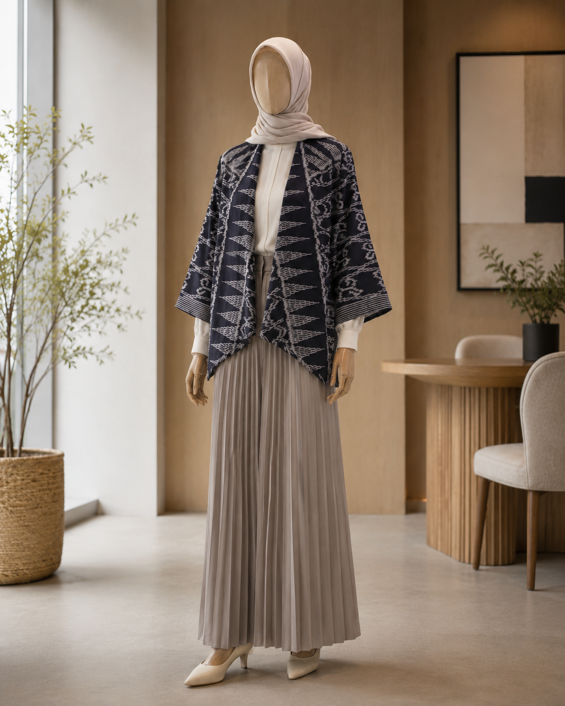 Iswari Black Tenun Outer