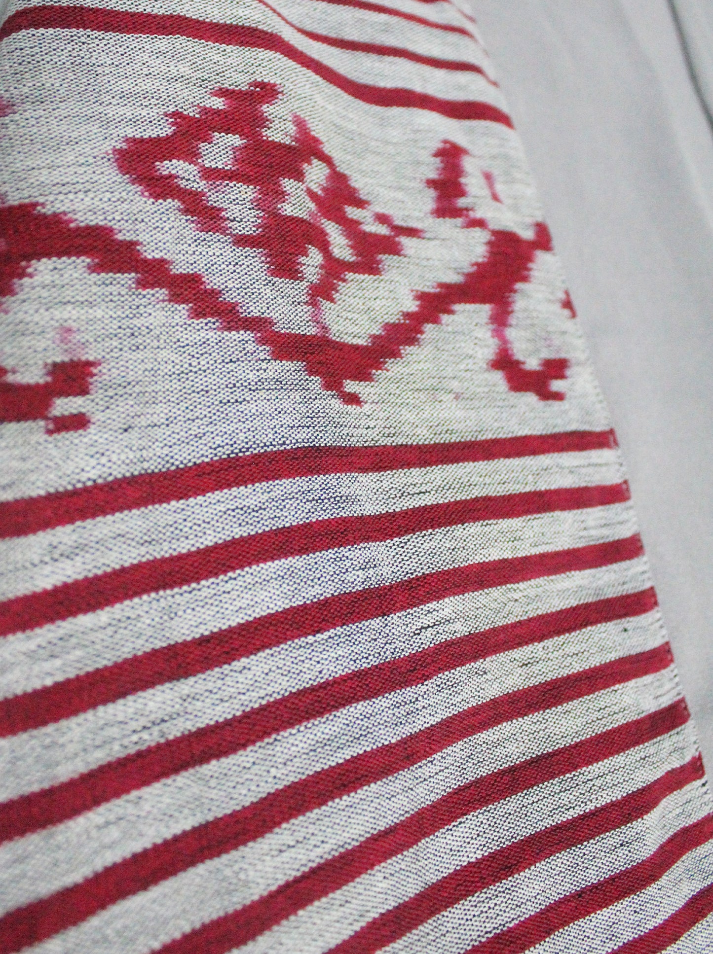 Kila Grey Red Tenun Long Vest