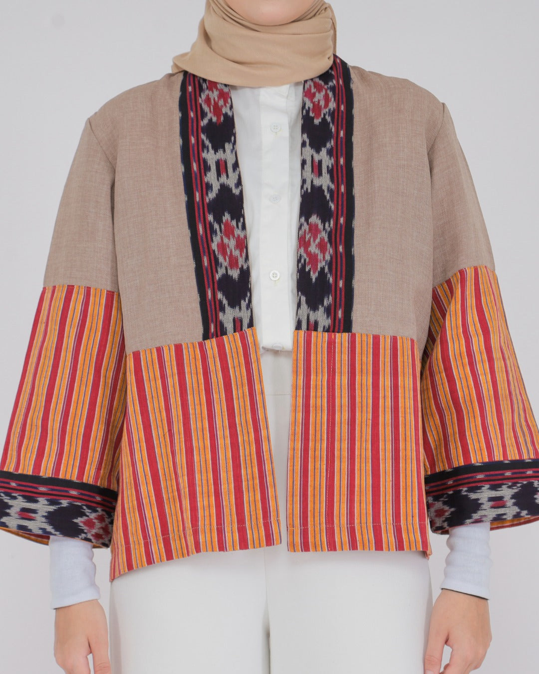 Merve Beige Tenun Outer