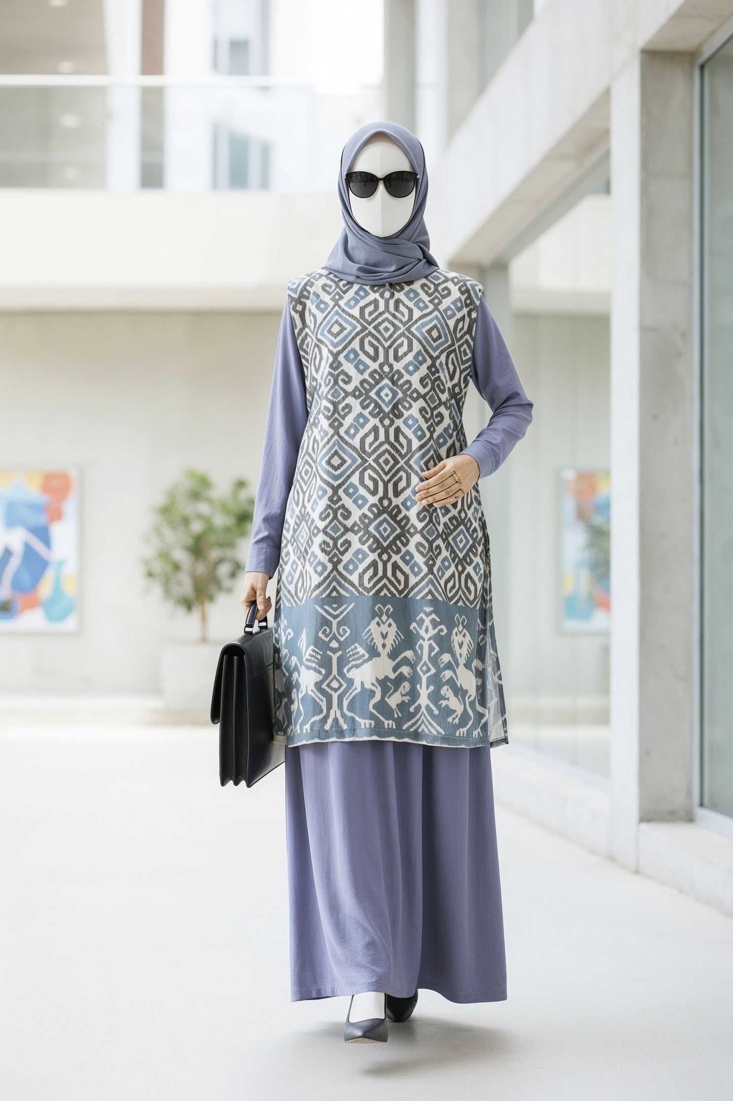 Nadia Denim x Hafiy Grey Blue Set