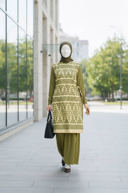 Nadia Mustard Gold x Hafiy Butter One Set