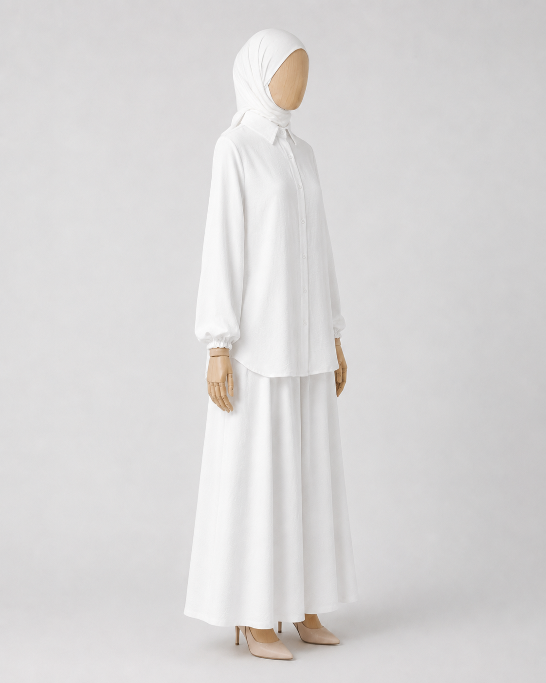Nora Hannah White Basic Shirt & Culotte