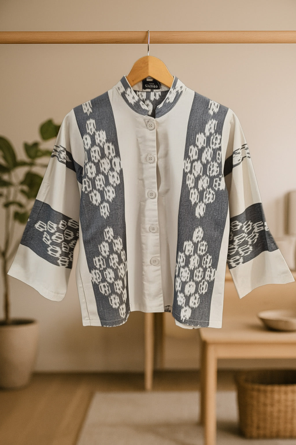 Numa White Tenun Blouse