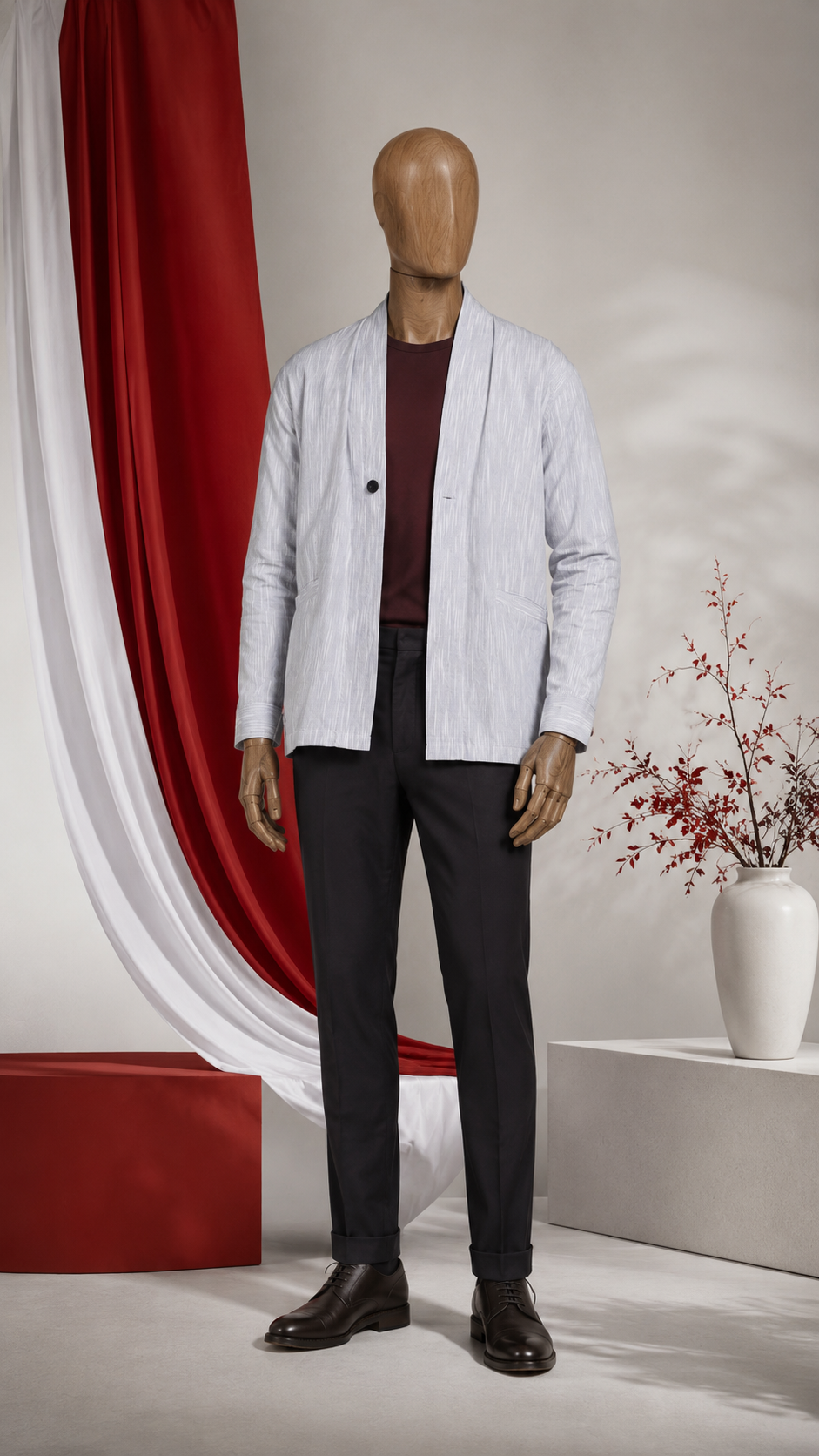 Orhan White Tenun Kimono