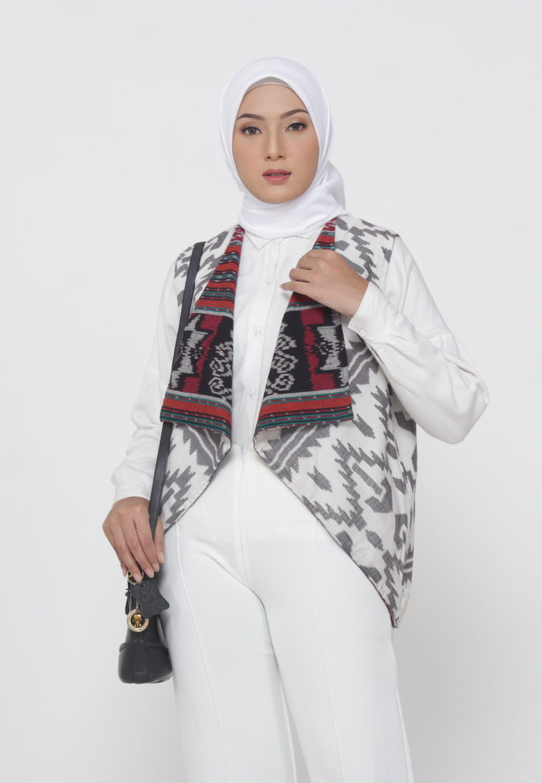 Dayana Red White Reversible Vest
