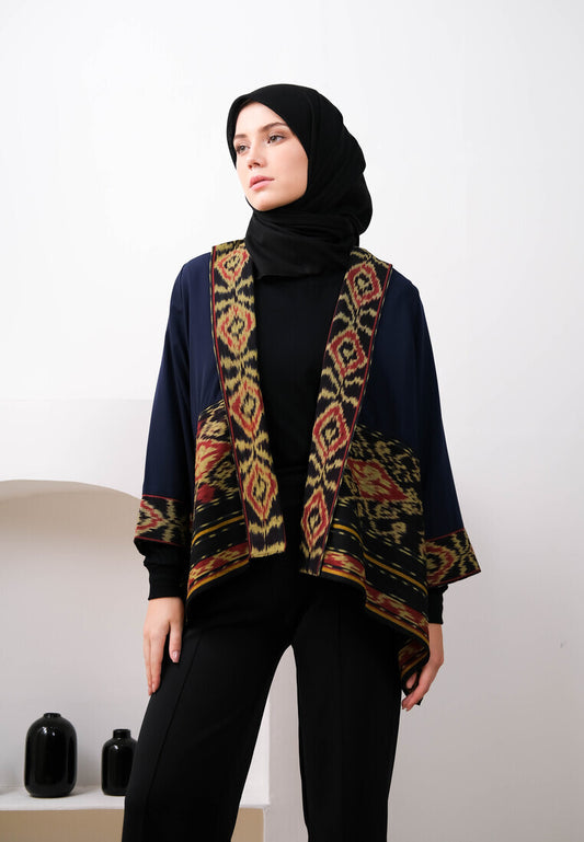 Miray Navy Gold Tenun Outer