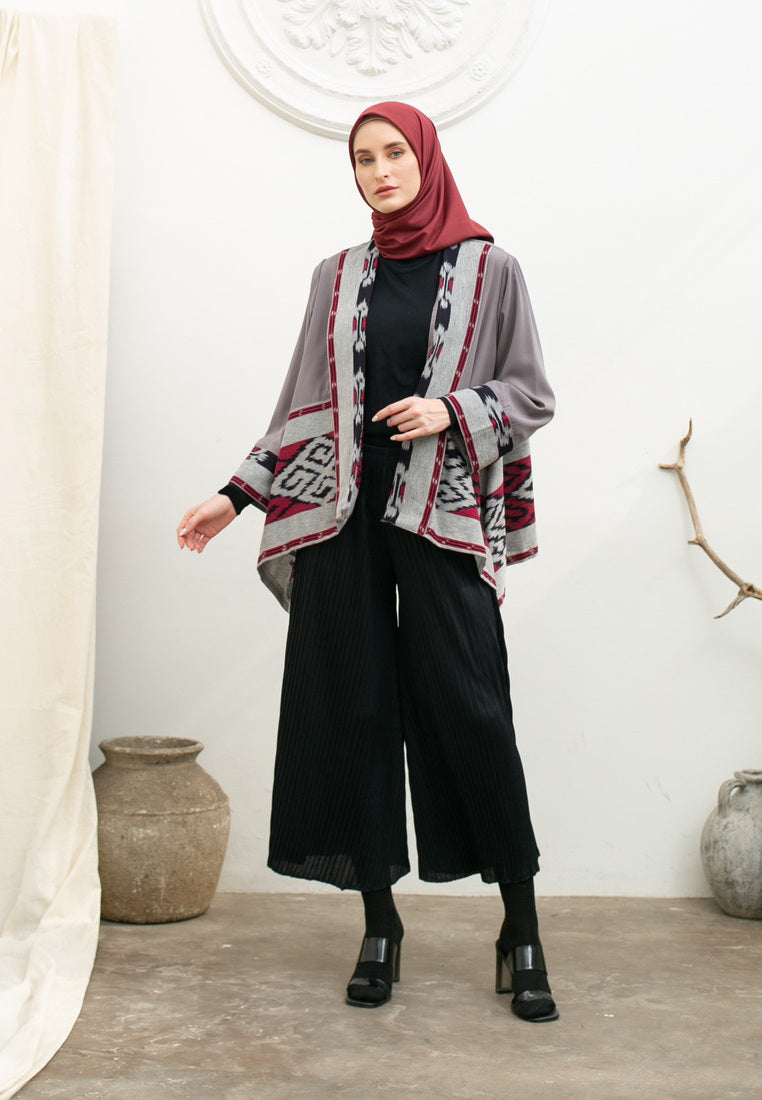 Miray Red Grey Tenun Outer