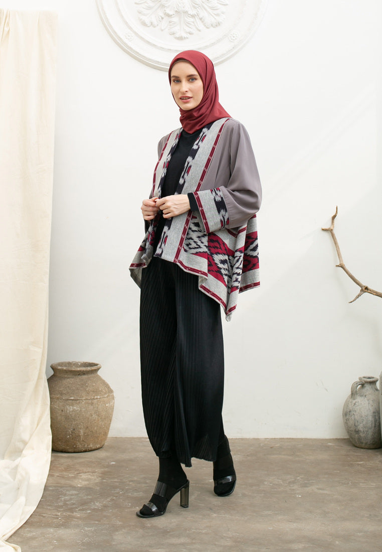 Miray Red Grey Tenun Outer