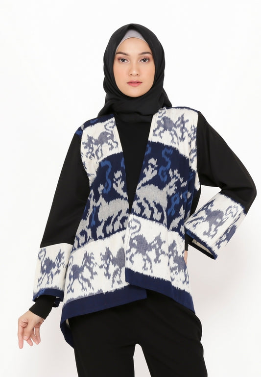 V Rusa Abstrak Tenun Outer