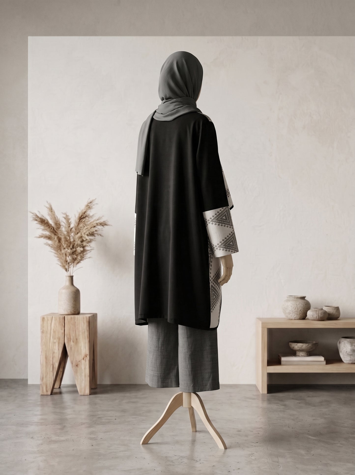 Sevinc White Tenun Long Cardigan
