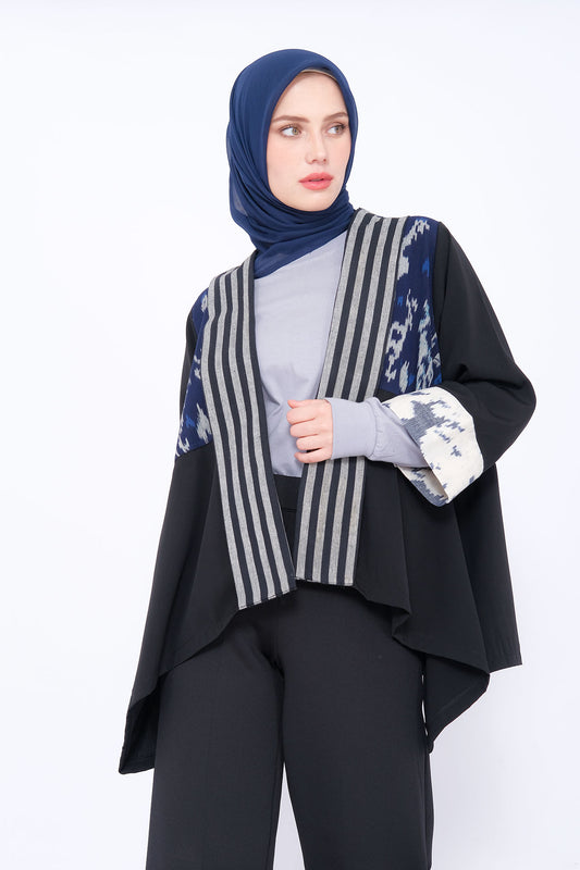 Meyra Black Navy Tenun Outer