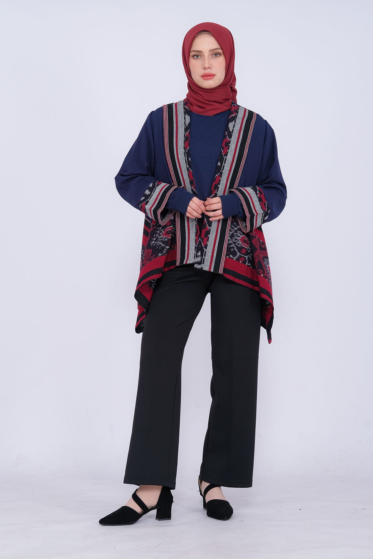 Miray Navy Red II Tenun Outer