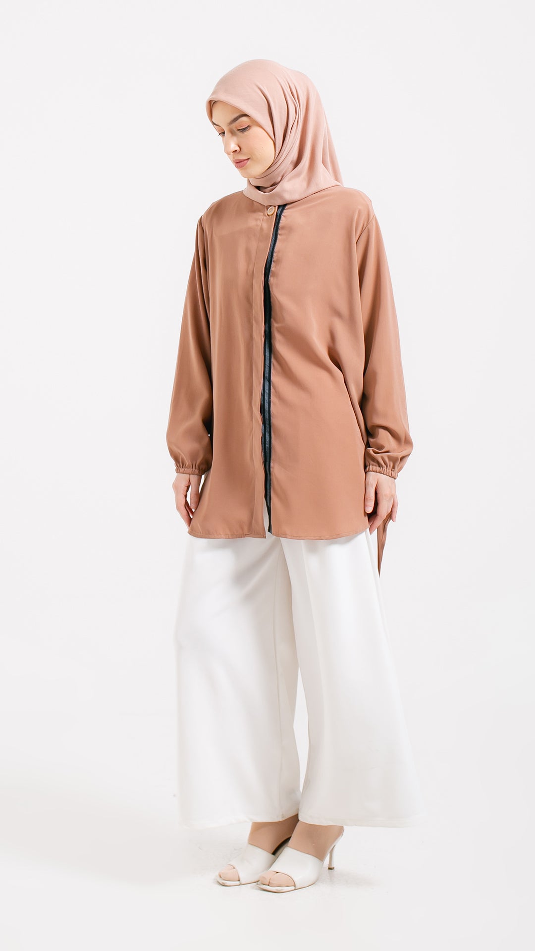 Naima Apricot Tenun Tunic