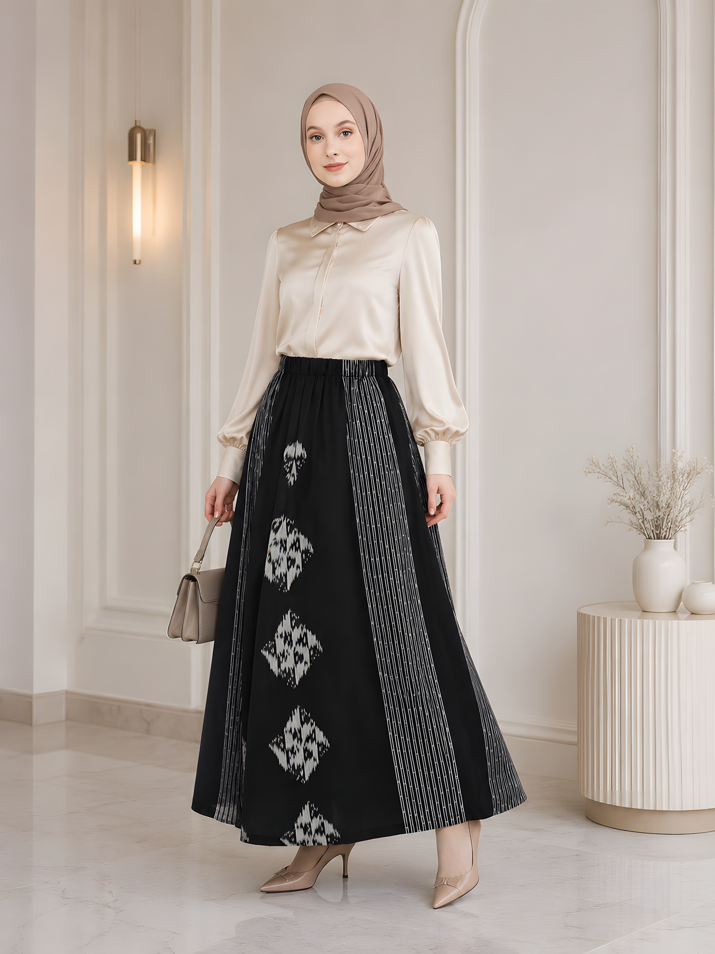 Zulfa Black Tenun Skirt