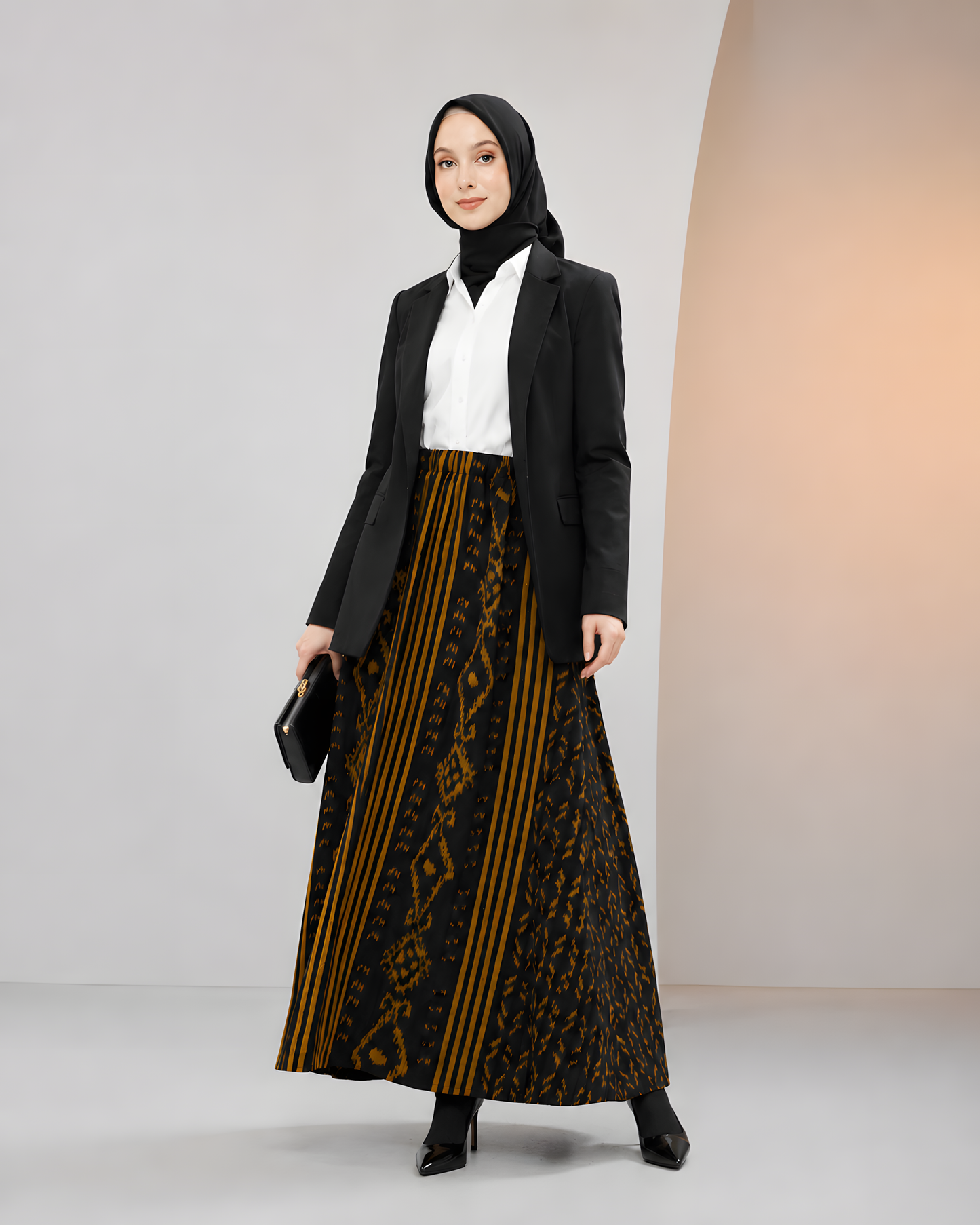 Zulfa Gold Tenun Skirt